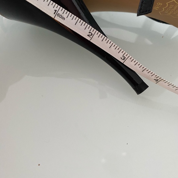 Black leather straps heel - Picture 3 of 5